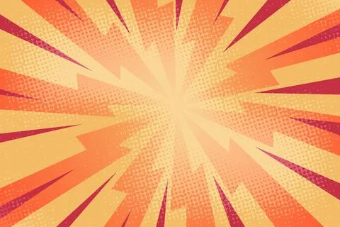 Comic Background with Starburst and Dots Illustration イラスト素材