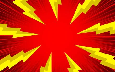 Comic background with thunder flash illustration Illustrazione stock