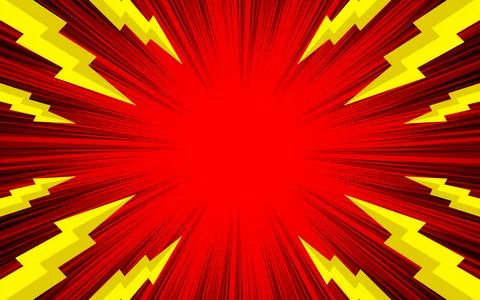 Comic background with thunder flash illustration Illustrazione stock