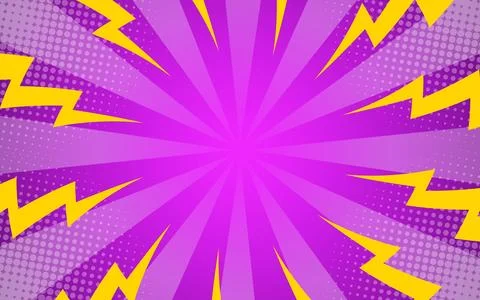 Comic background with thunder flash illustration. 库存插图