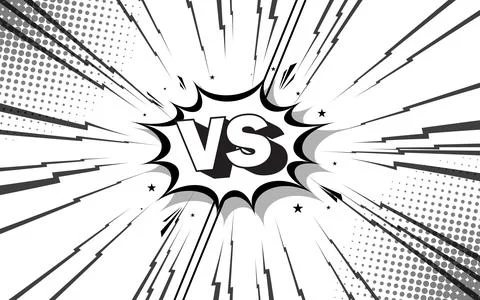Comic background for versus or VS banner background template 库存插图