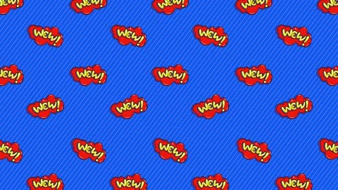 Comic Background - wow Stock Footage 213306742