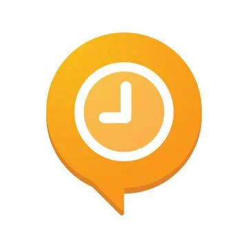 Comic balloon with a clock 스톡 일러스트