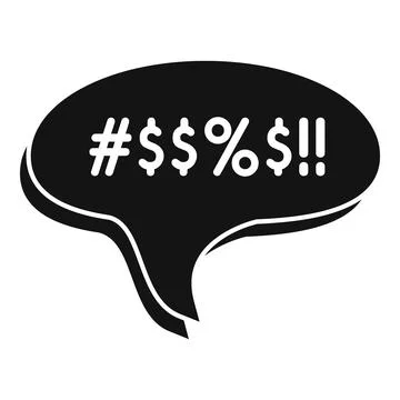 Comic balloon expressing anger with censored curse words Stock Illustration
