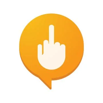 Comic balloon with a hand Stock Illustration