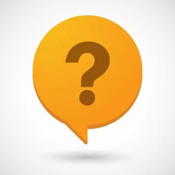 Comic balloon icon with an interrogation sign Stock Illustration