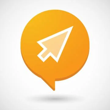 Comic balloon icon with a pointer イラスト素材