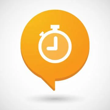Comic balloon icon with a timer Stock-Illustration