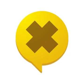 Comic balloon with an irritating substance sign Stock Illustration