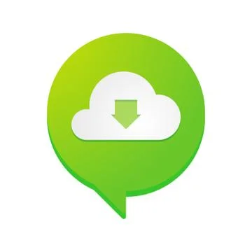 Comic balloonn with a cloud computing icon Stockillustratie