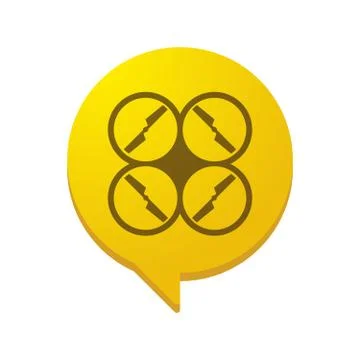 Comic balloonn with a drone Stock Illustration