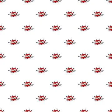 Comic bang sound effect pop art seamless pattern 스톡 일러스트