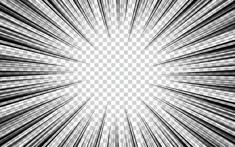 Comic. Black and white radial lines background. Manga speed frame. Superher.. Stock Illustration