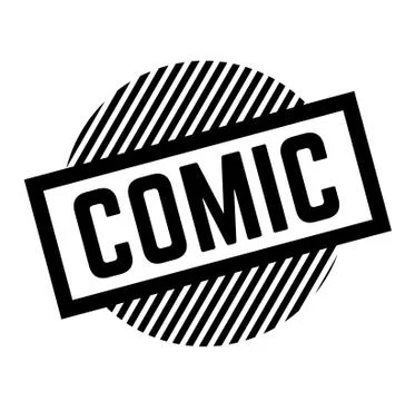 Comic black stamp Stock Illustration