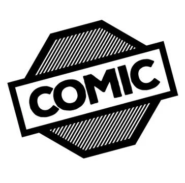Comic black stamp Stock Illustration