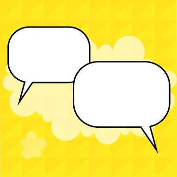 Comic Blank Speech Bubble With Copy Space Over Circular Color Background Design Stockillustratie