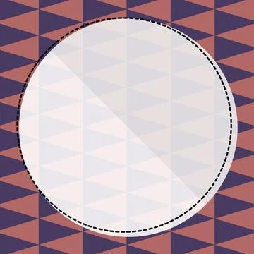 Comic Blank Speech Bubble With Copy Space Over Circular Color Background Design Illustrazione stock