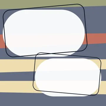 Comic Blank Speech Bubble With Copy Space Over Circular Color Background Design Stock Illustration