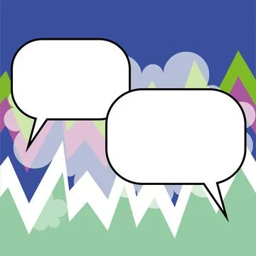 Comic Blank Speech Bubble With Copy Space Over Circular Color Background Design Stockillustratie