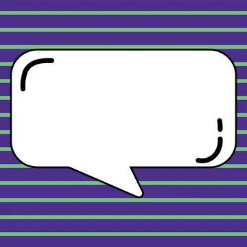 Comic Blank Speech Bubble With Copy Space Over Circular Color Background Design Stock Illustration