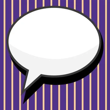 Comic Blank Speech Bubble With Copy Space Over Circular Color Background Design Stockillustratie