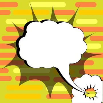 Comic Blank Speech Bubble With Copy Space And Colorful Doodles. Design Of Empty Stock Illustration