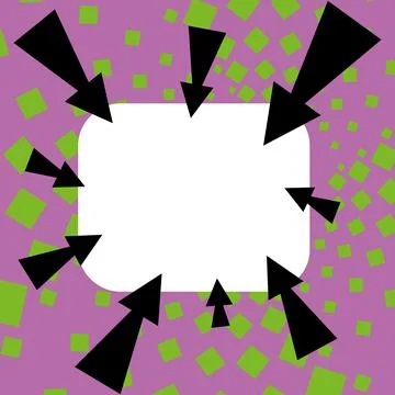 Comic Blank Speech Bubble With Copy Space Over Circular Color Background Design Stock Illustration