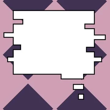 Comic Blank Speech Bubble With Copy Space Over Circular Color Background Design Illustrazione stock