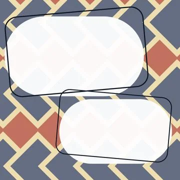 Comic Blank Speech Bubble With Copy Space Over Circular Color Background Design Stock Illustration