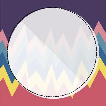 Comic Blank Speech Bubble With Copy Space Over Circular Color Background Design Illustrazione stock