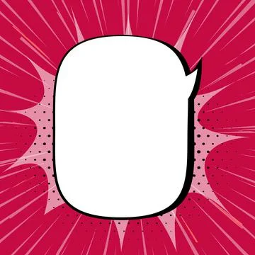 Comic Blank Speech Bubble With Copy Space And Colorful Doodles. Design Of Empty Stock Illustration