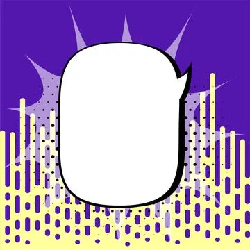 Comic Blank Speech Bubble With Copy Space And Colorful Doodles. Design Of Empty Stock Illustration