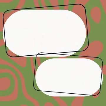 Comic Blank Speech Bubble With Copy Space Over Circular Color Background Design Illustrazione stock