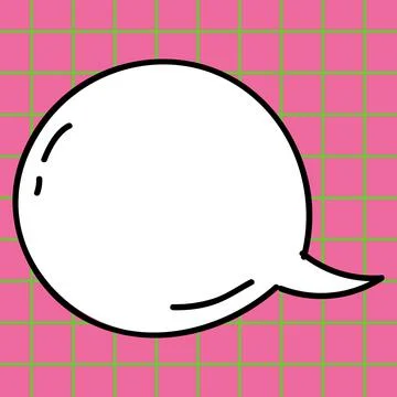 Comic Blank Speech Bubble With Copy Space Over Circular Color Background Design Stockillustratie