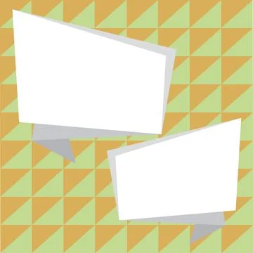 Comic Blank Speech Bubble With Copy Space Over Circular Color Background Design Stock Illustration