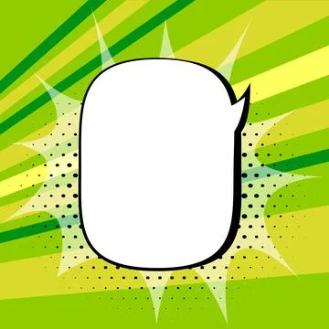 Comic Blank Speech Bubble With Copy Space And Colorful Doodles. Design Of Empty Stock Illustration