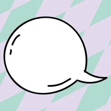 Comic Blank Speech Bubble With Copy Space Over Circular Color Background Design Stock Illustration