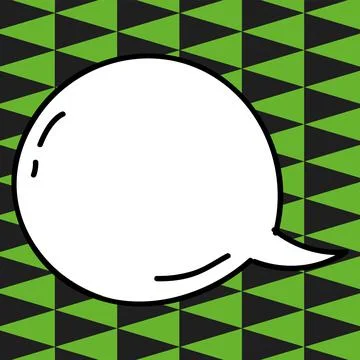 Comic Blank Speech Bubble With Copy Space Over Circular Color Background Design Stock Illustration