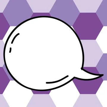 Comic Blank Speech Bubble With Copy Space Over Circular Color Background Design Illustrazione stock