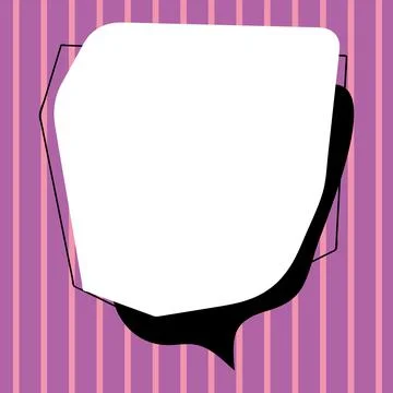 Comic Blank Speech Bubble With Copy Space Over Circular Color Background Design Stock Illustration