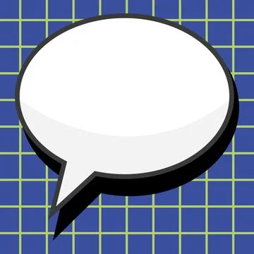 Comic Blank Speech Bubble With Copy Space Over Circular Color Background Design Stockillustratie