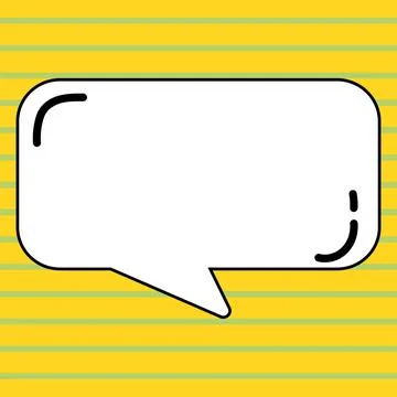 Comic Blank Speech Bubble With Copy Space Over Circular Color Background Design Stock Illustration