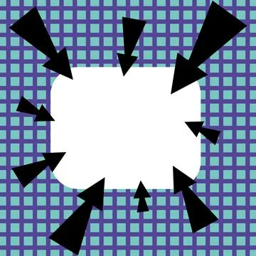 Comic Blank Speech Bubble With Copy Space Over Circular Color Background Design Stock Illustration