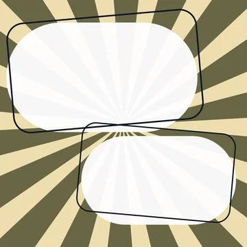 Comic Blank Speech Bubble With Copy Space Over Circular Color Background Design Stockillustratie