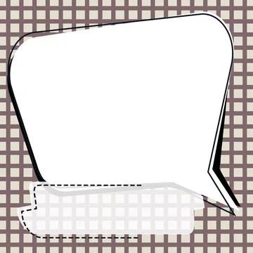 Comic Blank Speech Bubble With Copy Space Over Circular Color Background Design Stock Illustration