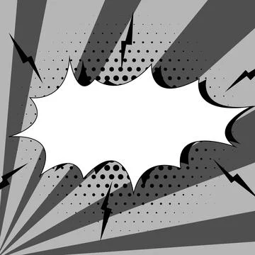 Comic Blank Speech Bubble With Copy Space And Colorful Doodles. Design Of Empty Stock Illustration