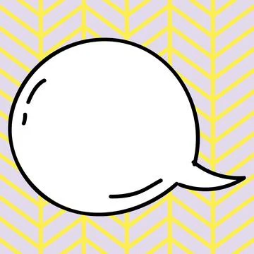 Comic Blank Speech Bubble With Copy Space Over Circular Color Background Design 스톡 일러스트