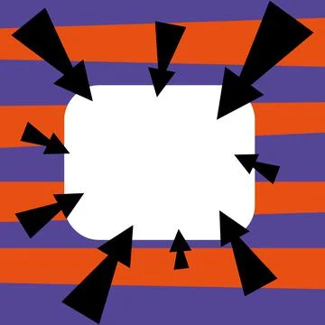 Comic Blank Speech Bubble With Copy Space Over Circular Color Background Design Stockillustratie