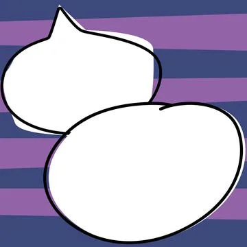 Comic Blank Speech Bubble With Copy Space Over Circular Color Background Design Stock Illustration