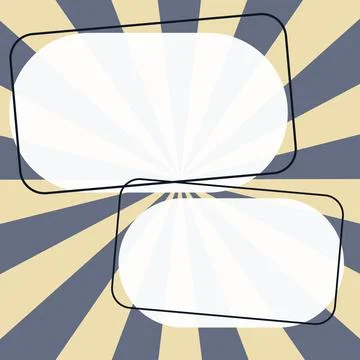 Comic Blank Speech Bubble With Copy Space Over Circular Color Background Design 스톡 일러스트